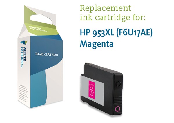 Hp Magenta Blækpatron - Hp Nr.953Xl - 1.600Sider Genfyldt Hp Miljø-Blækpatron